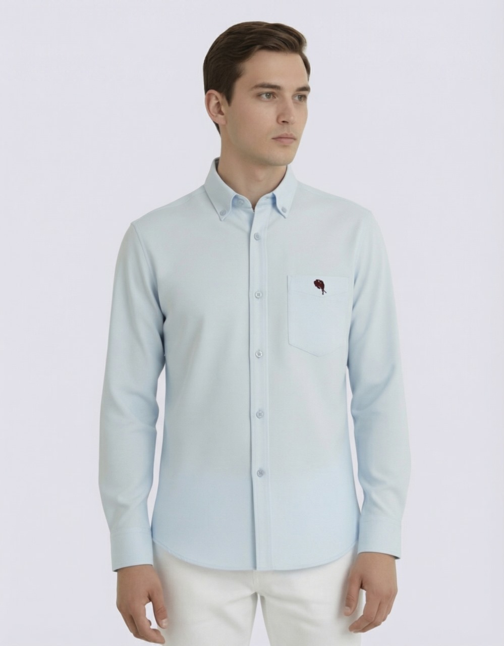 IMG-20251122-WA0106 LS 03 || Ice Blue || Full Sleeve Shirts || 100% Cotton - Image 1
