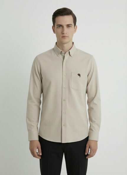 LS 03  || Sandy Grey || Full Sleeve Shirts || 100% Cotton