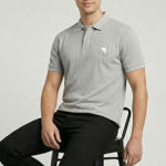 PR45 || Dobby Grey || 100% Cotton Polo T-Shirt