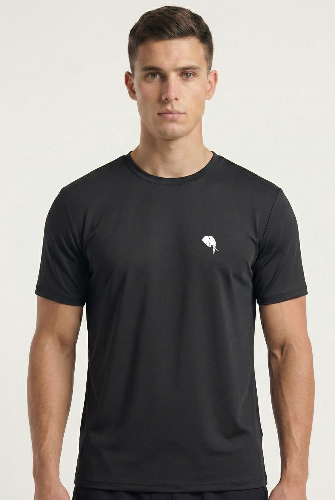 WhatsApp Image 2026-01-24 at 10.53.21 AM RHS02A || Black || Round Neck Half Sleeve - Image 1