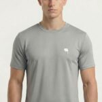 RHS02A || Lite Grey || Round Neck Half Sleeve