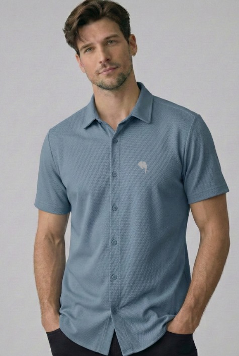 PHOTO-2026-02-10-18-01-33 TS 01 || Ice Blue || Half Sleeve Shirts - Image 1