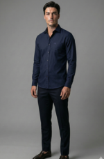 LS04  || Navy || Full Sleeve Shirts