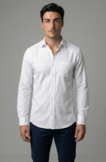 LS04  || White || Full Sleeve Shirts - Image 2