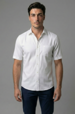 LS04  || White || Half Sleeve Shirts - Image 2