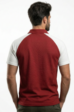 PR3 SS 007 A || Maroon || 100% Cotton Polo T-Shirt - Image 3