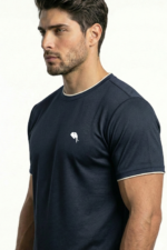 RHS02B || Navy || Round Neck Half Sleeve - Image 3