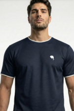 RHS02B || Navy || Round Neck Half Sleeve - Image 2