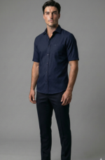 LS04  || Navy || Half Sleeve Shirts - Image 2