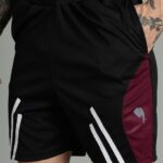 SH 002 || Black Maroon || Shorts
