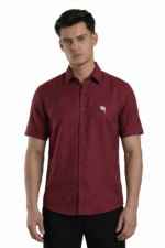 TS 01  || Maroon || Half Sleeve Shirts