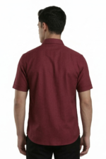 TS 01  || Maroon || Half Sleeve Shirts - Image 3